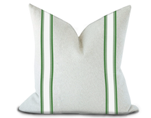 Load image into Gallery viewer, Custom Made Pillow Cover with Thibaut Nordia Tape in Kelly / Self-Piping
