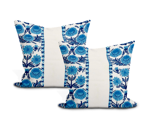 Schumacher’s Marguerite Embroidery Pillow Cover