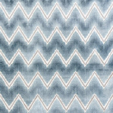Load image into Gallery viewer, Pair of Custom Made Schumacher Chevron Velvet Pillow Covers - Both Sides