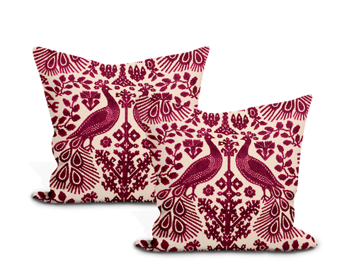 Schumacher Pavone Velvet Pillow Cover