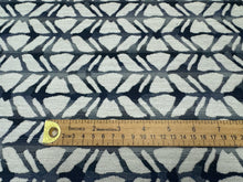 Load image into Gallery viewer, Kravet Design -35710 Contemporary Geometric Abstract Navy Blue Off White Indoor Outdoor Upholstery Fabric STA 6182