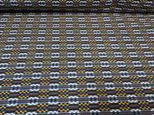 Load image into Gallery viewer, Metis Sous L'Azur LR 332 40 By Elitis Geometric Design Blue Yellow Brown White Woven Upholstery Fabric