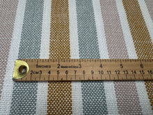 Load image into Gallery viewer, Camengo Apt Mordore Light Brown Mauve Teal White Durable Striped Boucle Soft Upholstery Fabric STA 6185