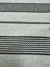 Load image into Gallery viewer, Pollack Al Fresco Coastal Stripe Indoor Outdoor Black Ivory Upholstery Fabric