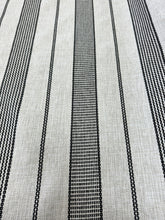 Load image into Gallery viewer, Pollack Al Fresco Coastal Stripe Indoor Outdoor Black Ivory Upholstery Fabric