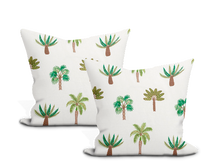 Load image into Gallery viewer, Schumacher Palmetto Beach Embroidery Pillow Cover