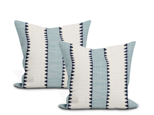 Schumacher Isolde Stripe Matelassé Pillow Cover