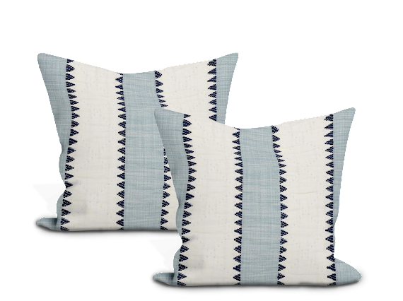 Schumacher Isolde Stripe Matelassé Pillow Cover