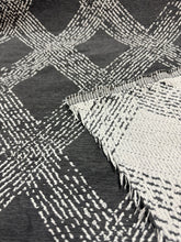 Load image into Gallery viewer, Bella Dura Dashing Slate Dark Gray Off White Abstract Geometric Indoor Outdoor Water Resistant Upholstery Fabric