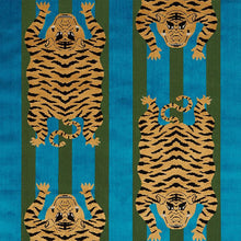Load image into Gallery viewer, Pair of Custom Made Schumacher Jokhang Tiger Velvet Pillow Covers - Both Sides