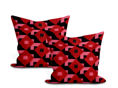 Schumacher Dazzle Ship Velvet Pillow Cover