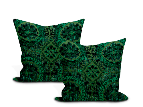 Schumacher Suzani Strie Velvet Pillow Cover