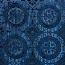 Load image into Gallery viewer, Pair of Custom Made Schumacher Suzani Strie Velvet Pillow Covers - Both Sides