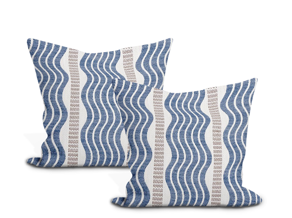 Schumacher Sina Stripe Pillow Cover