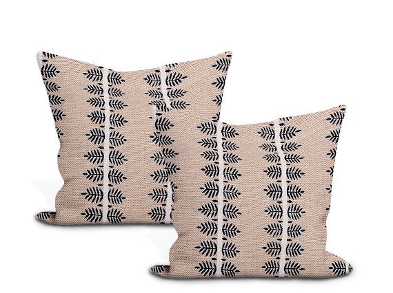 Schumacher Alva Hand Block Print Pillow Cover