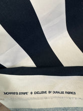 Load image into Gallery viewer, Morris's Stripe by Duralee Fabrics Black and White Indoor Outdoor Upholstery Drapery Fabric