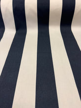 Load image into Gallery viewer, Morris's Stripe by Duralee Fabrics Black and White Indoor Outdoor Upholstery Drapery Fabric