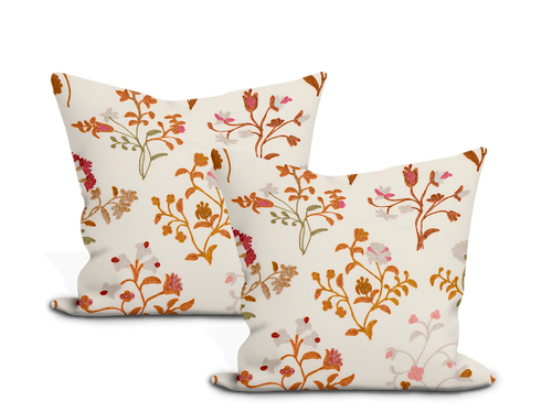 Schumacher Raleigh Crewel Embroidery Pillow Cover