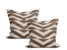 Load image into Gallery viewer, Schumacher Broken Chevron Cut Velvet Pillow Cover