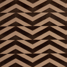 Load image into Gallery viewer, Pair of Custom Made Schumacher Broken Chevron Cut Velvet Pillow Covers - Both Sides