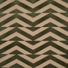 Load image into Gallery viewer, Pair of Custom Made Schumacher Broken Chevron Cut Velvet Pillow Covers - Both Sides