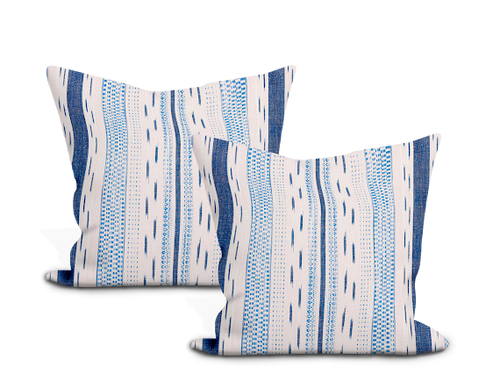 Schumacher Mirza Ikat Stripe Pillow Cover