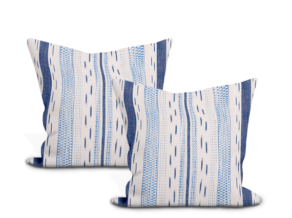 Schumacher Mirza Ikat Stripe Pillow Cover