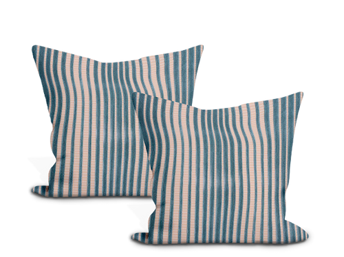 Schumacher Chimay Stripe Velvet Pillow Cover