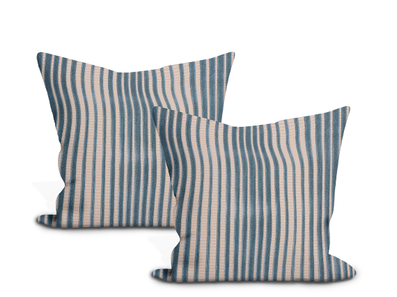 Schumacher Chimay Stripe Velvet Pillow Cover