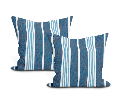 Schumacher Hampton Stripe Indoor/Outdoor Pillow Cover