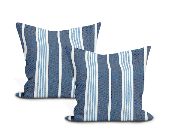 Schumacher Hampton Stripe Indoor/Outdoor Pillow Cover