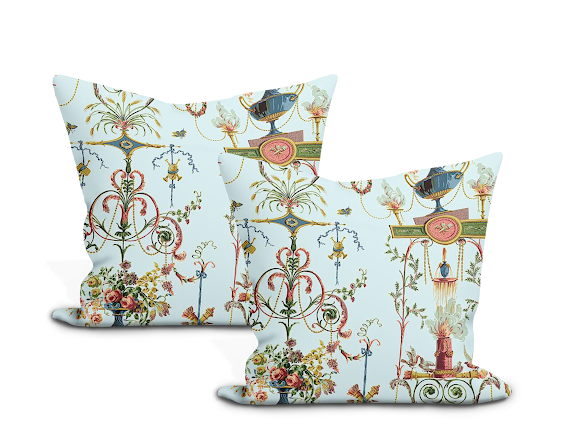 Schumacher Terracina Arabesque Pillow Cover