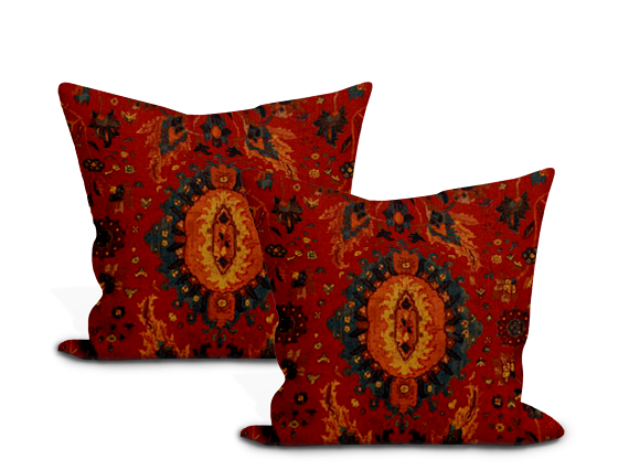 Schumacher Jahanara Carpet Pillow Cover