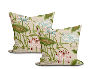 Schumacher Lotus Garden Pillow Cover