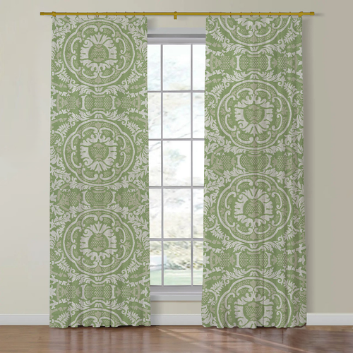 Thibaut Earl Damask Side Drapery Panels