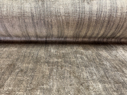 Remnant Fabricut Atelier Velvet Pearl Taupe Abstract Upholstery Fabric
