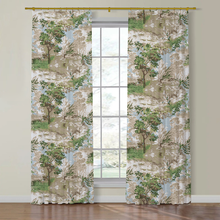 Load image into Gallery viewer, Thibaut Lincoln toile Side Drapery Panels