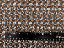 Load image into Gallery viewer, Remnant S. Harris Momentum 01 Durable Woven Geometric Teal Blue  Rustic Brown Black with Small white Dots Upholstery Fabric