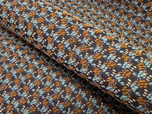 Load image into Gallery viewer, Remnant S. Harris Momentum 01 Durable Woven Geometric Teal Blue  Rustic Brown Black with Small white Dots Upholstery Fabric