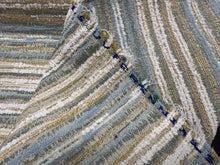 Load image into Gallery viewer, Perennials Wild Child Soul Sister Soft Blue Green White Beige Heavy Textured Luxury Performance Abstract Stripe Upholstery Fabric STA 6390