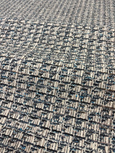 Load image into Gallery viewer, Brunschwig &amp; Fils Kerlin Blue Ivory Taupe Basketweave Texture Water Resistant Heavy Woven Fabric STA 6415