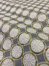 Load image into Gallery viewer, Supply Showroom Medallion Blue &amp; Grass Custom Printed Premium Oyster Linen Fabric STA 6416