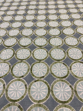 Load image into Gallery viewer, Supply Showroom Medallion Blue &amp; Grass Custom Printed Premium Oyster Linen Fabric STA 6416