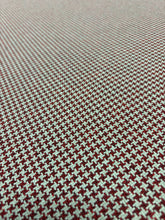Load image into Gallery viewer, Squared Design Studio Kline KLI12 Rouge Deep Crimson Red Houndstooth Geometric Check Performance Upholstery Fabric STA 6417
