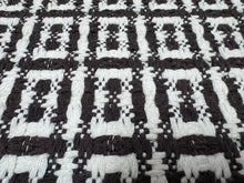 Load image into Gallery viewer, Dedar Crochet Home Sweet Home Ebano Brown White Macro Tweed Knitted Jacquard Pattern Heavy Duty Woven Upholstery Fabric