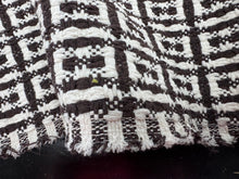 Load image into Gallery viewer, Dedar Crochet Home Sweet Home Ebano Brown White Macro Tweed Knitted Jacquard Pattern Heavy Duty Woven Upholstery Fabric