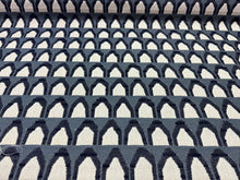 Load image into Gallery viewer, Pierre Frey Caprera Mer Blue White Graphic Jacquard Woven Performance Water Resistant Upholstery Fabric STA 6218
