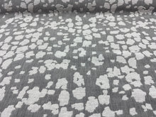 Load image into Gallery viewer, Sunbrella Senegal Silk White Grey Chenille Indoor Outdoor Woven Upholstery Fabric STA 6217