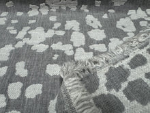 Load image into Gallery viewer, Sunbrella Senegal Silk White Grey Chenille Indoor Outdoor Woven Upholstery Fabric STA 6217