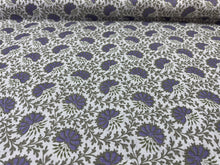 Load image into Gallery viewer, Sister Parish Handprint Verbena Willow Parma Botanical Floral In Lavender Sage Green Linen Home Decor Fabric